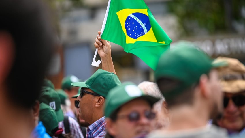 A Brazilian flag.