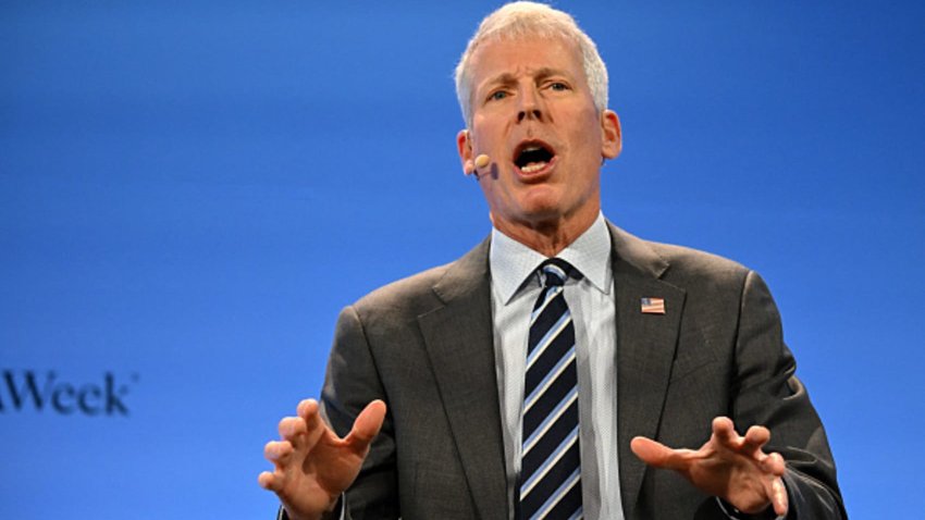 The secretary of energy of Unites States, Chris Wright, delivers a speech in the framework of the Ceraweek by S&P Global energy conference in Houston, Texas, on March 10, 2025. 