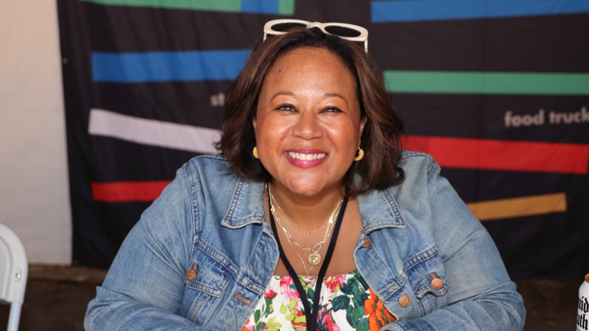 Jasmine Guillory attends the 2023 Los Angeles Times Festival of Books.