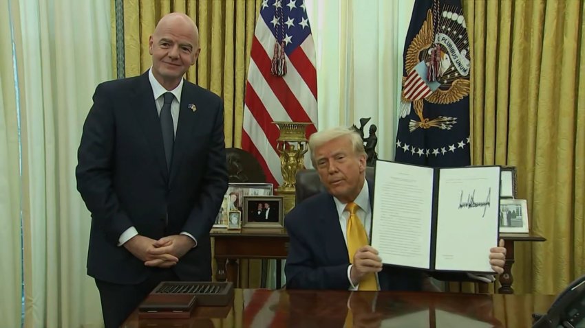 FIFA President and Donald Trump in the Oval Office