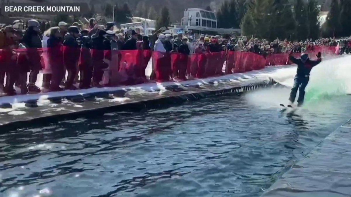 Bear Creek Mountain skiers, snowboarders try to go the distance in pond  skimming