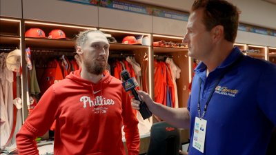 Phillies pitcher Matt Strahm gives an update on his shoulder injury