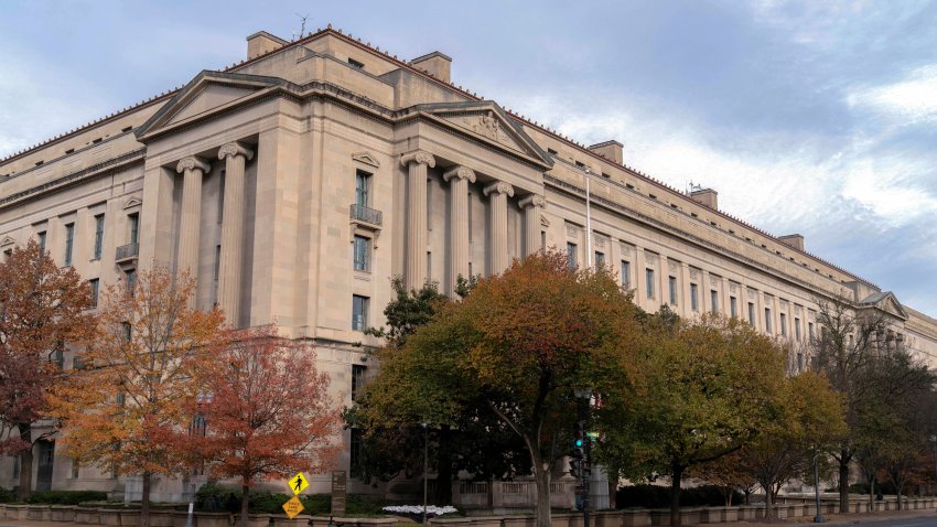 FILE - The U.S. Department of Justice building