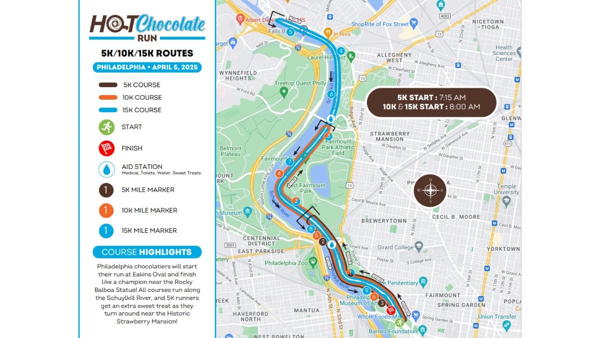 Chocolate Rune 2025 Philadelphia Hot Chocolate Run: When, route, how to register ...