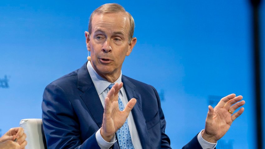 Chevron CEO Mike Wirth speaks at CERAWeek by S&P Global in Houston, Monday, March 10, 2025. 