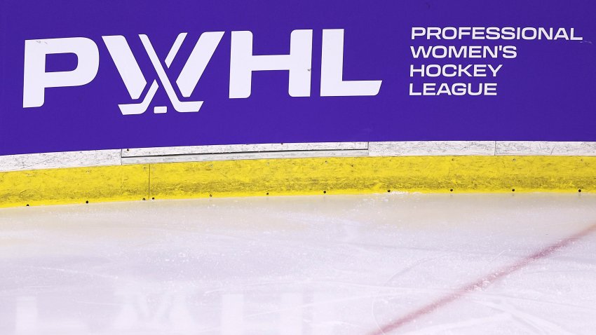 A view of the PWHL logo