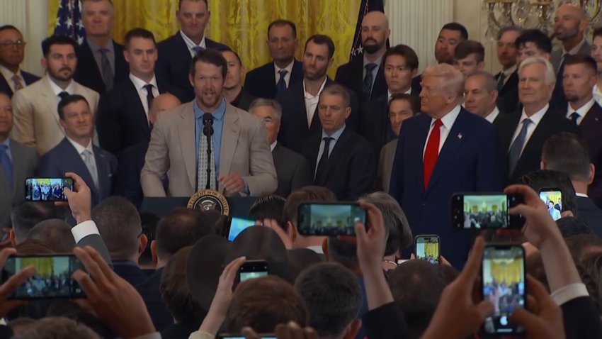 Clayton Kershaw speaks at Dodgers White House visit
