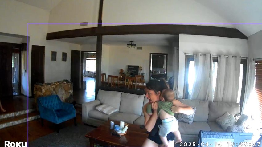 WATCH: Mom grabs baby, cat reacts to large earthquake in San Diego area