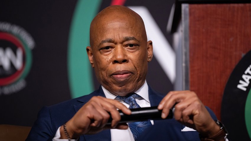 New York Mayor Eric Adams at the National Action Network Convention in New York on April 3, 2025.