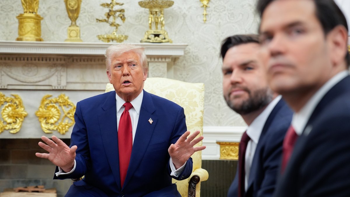 Trump says he is ‘not looking' to pause tariffs before this week's rollout, despite market uncertainty