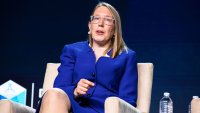 Hester Peirce, commissioner of the US Securities and Exchange Commission (SEC), speaks during the DC Blockchain Summit in Washington, D.C., on Tuesday, May 24, 2022.