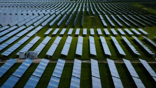 Double Black Diamond Solar near Waverly, south of Springfield, Illinois, is set to be the largest solar farm east of the Mississippi River on July 31, 2024. 