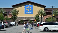 People shop at a Walmart in Rosemead, California, on April 11, 2025. 