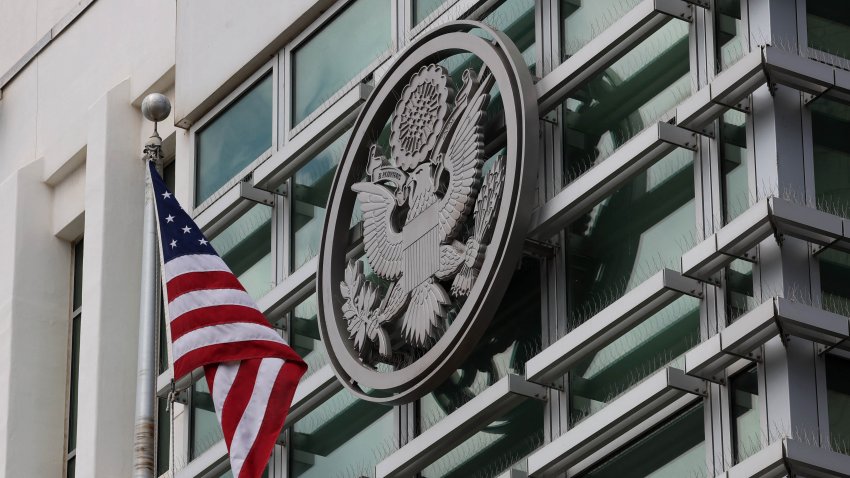 Partial view of the US Embassy Branch Office in Tel Aviv