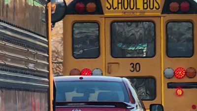 Man says he was told to pay for repairs after school bus clipped his car