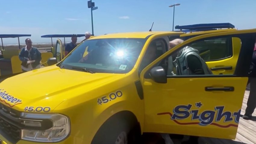 A screen capture from a video posted online by the Wildwood Video Archive shows a new Ram truck that will pull tram cars on the Wildwood boardwalk.