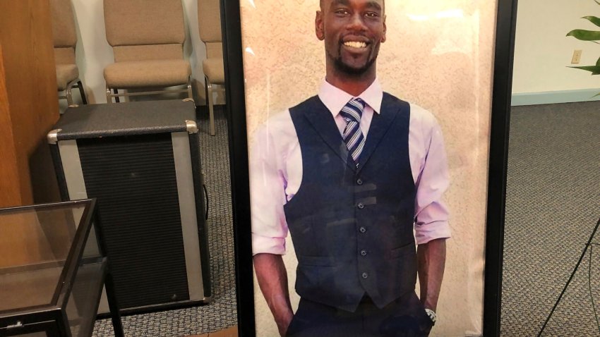 A portrait of Tyre Nichols is displayed at a memorial service for him on Tuesday, Jan. 17, 2023 in Memphis, Tenn. Nichols was killed during a traffic stop with Memphis Police on Jan. 7.
