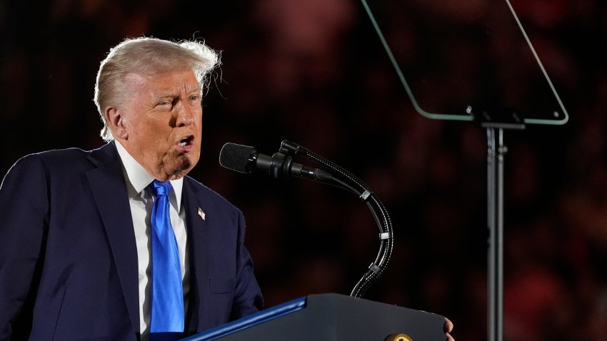 President Donald Trump gives a commencement address at the University of Alabama, Thursday, May 1, 2025, in Tuscaloosa, Ala.