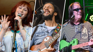 Tiffany, Julian Marley and Todd Rundgren in split image.