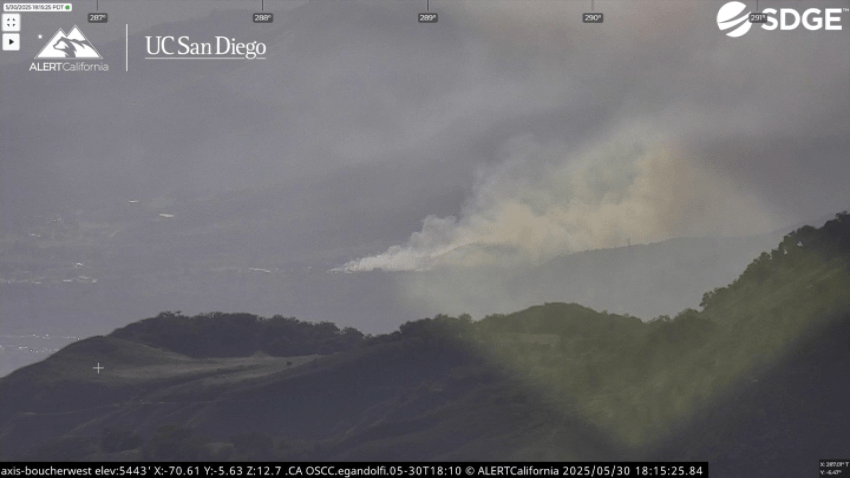 Henderson Fire burns in Pala on May 30, 2025.