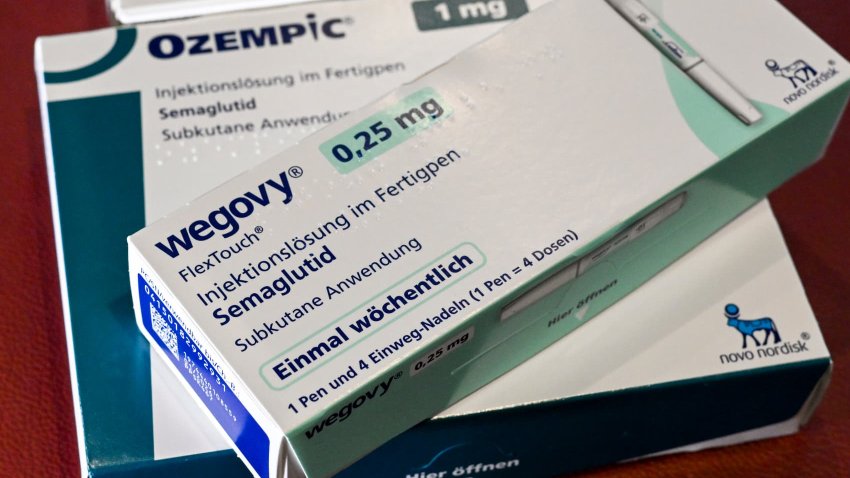 Weight loss syringes of the brands “Wegovy”, “Ozempic” are sold at In der Achat Apotheke in Mitte, Germany.