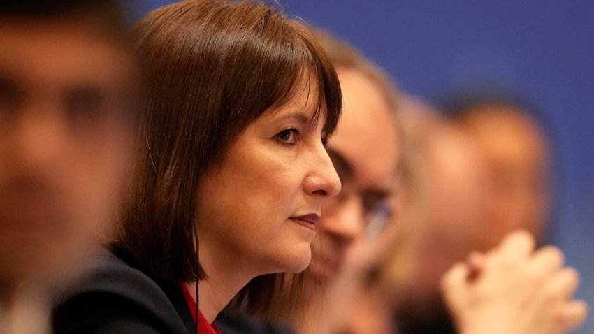 British Chancellor of the Exchequer Rachel Reeves listens during the 11th China-UK Economic And Financial Dialogue on January 11, 2025 in Beijing, China.