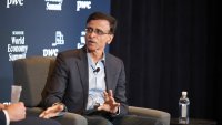 Sridhar Ramaswamy, CEO of Snowflake, speaks at the Semafor World Economy Summit in Washington on April 25, 2025.