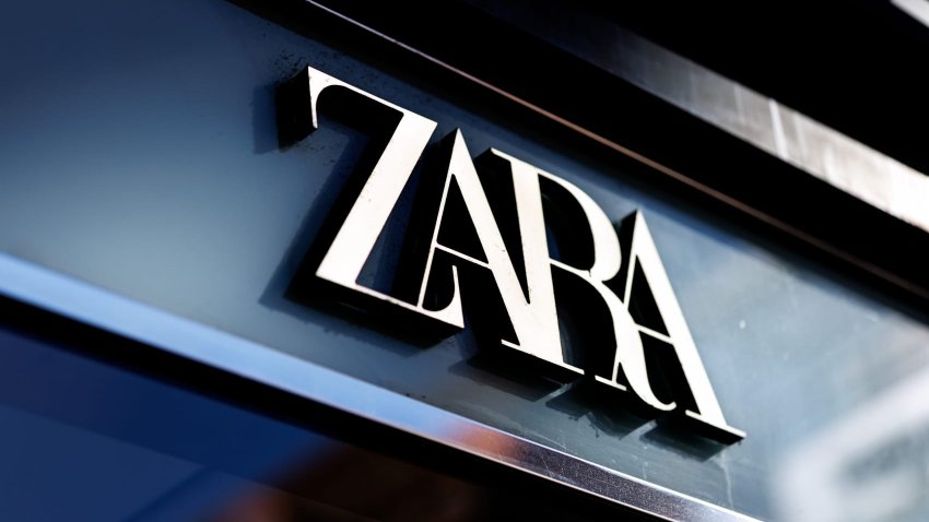 The Zara lettering can be seen on the façade above the entrance to a branch of the fashion brand in the city center of Nuremberg (Bavaria) on March 6, 2025.