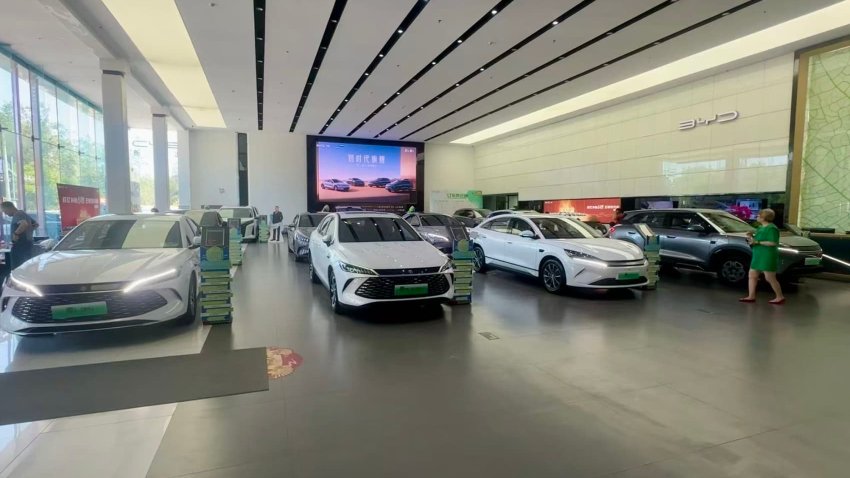 A BYD dealership in Beijing on June 4, 2025.