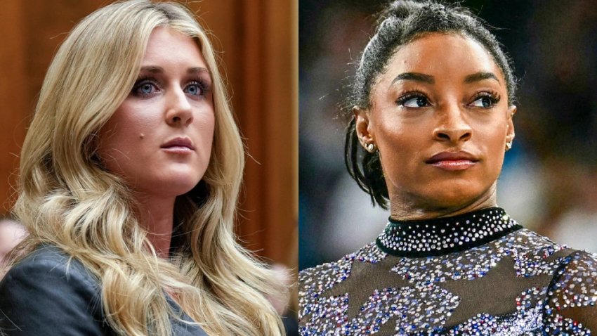 Riley Gaines; Simone Biles.