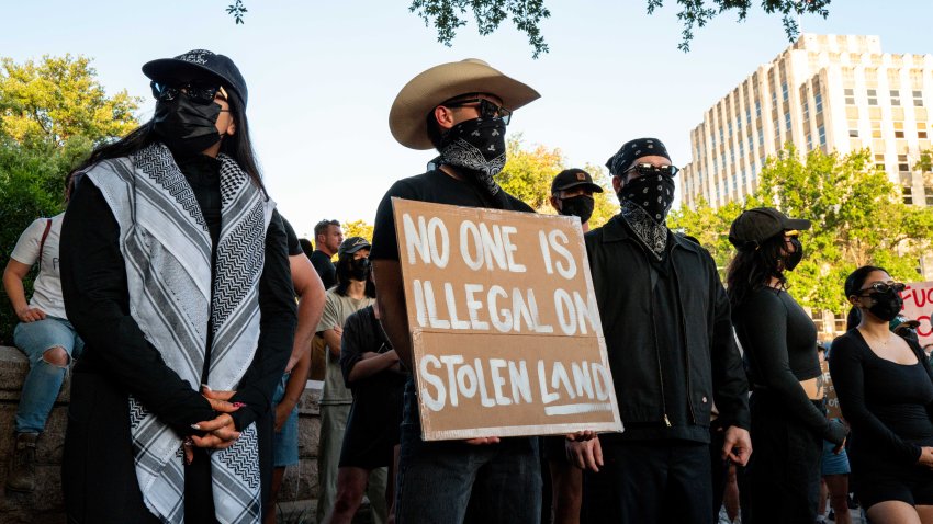 People rally at the Texas State Capitol