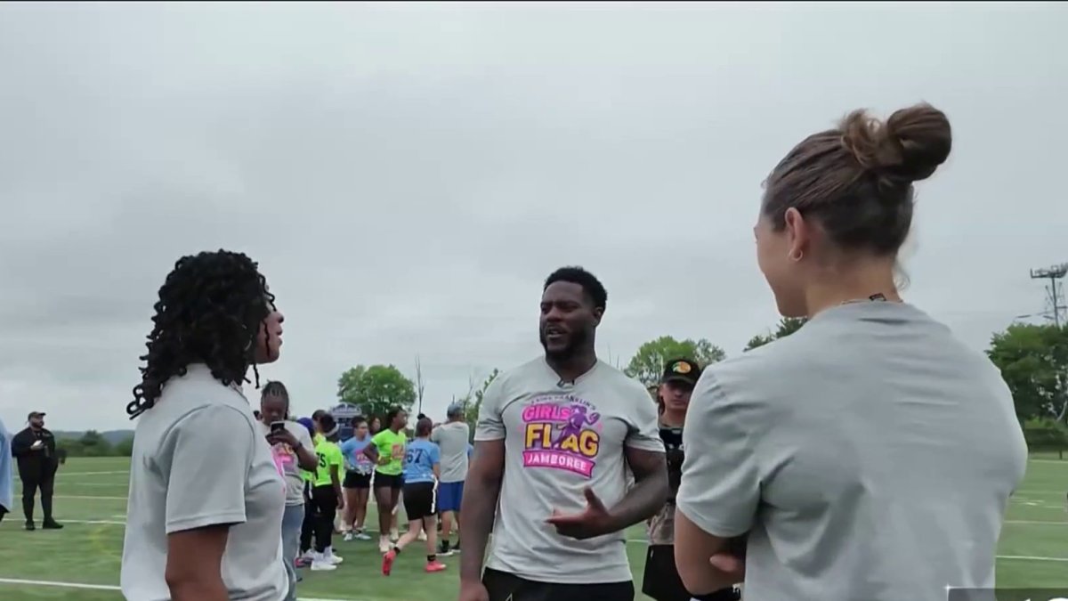 Philly native and NFL star returns home to host girls flag football camp