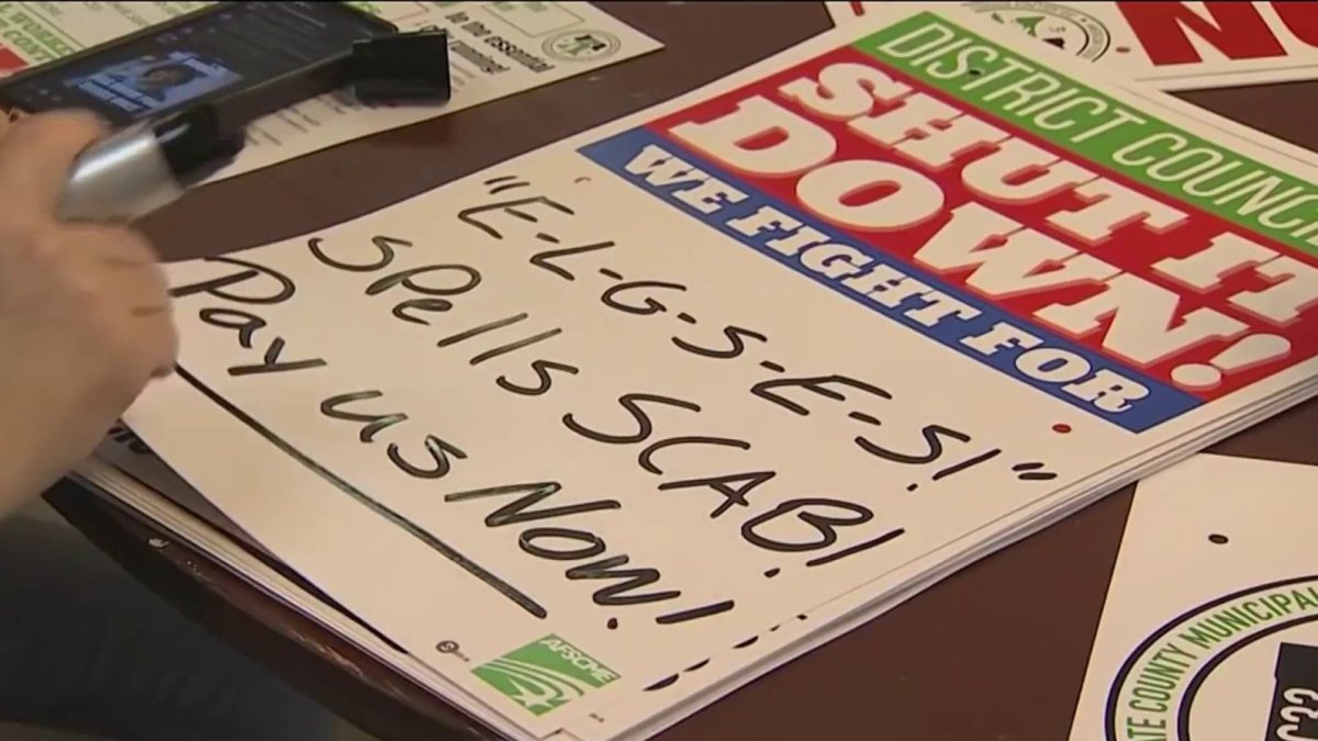 Philadelphia Largest City Workers' Union Begins Strike Impacting City Services