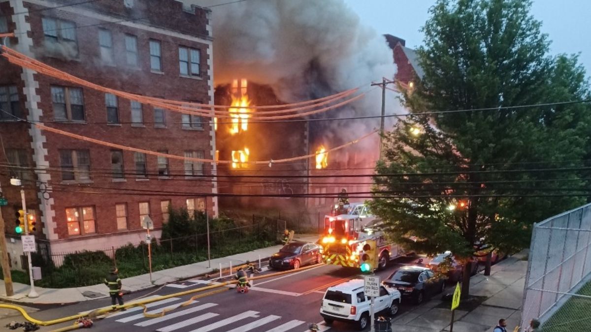 NBC10 was on the scene at 48th and Locust early Saturday, June 7, 2025, and multiple crews could be seen working to control the flames and smoke.