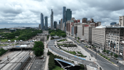 How long does it take to walk NASCAR Chicago Street Race course?