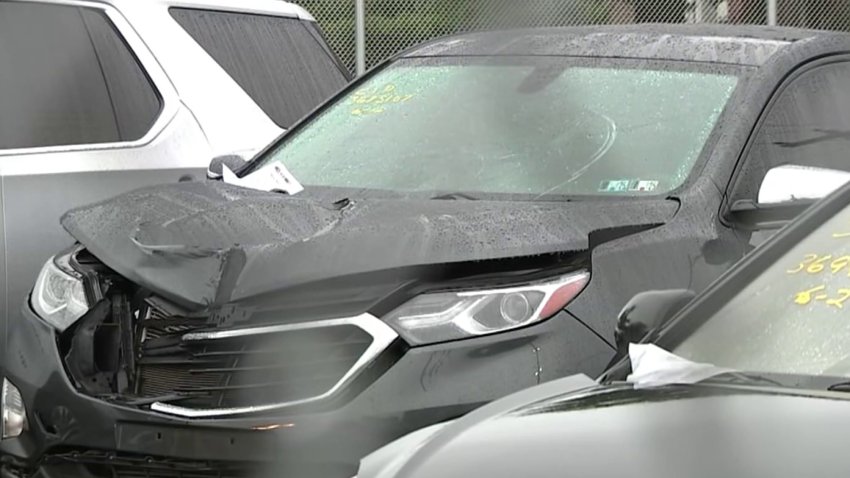 Police investigators have recovered this SUV that, they believe, was involved in a deadly hit-and-run crash on Broad Street on Monday.