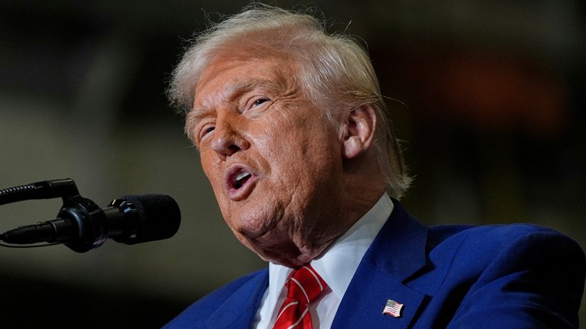 President Donald Trump speaks at U.S. Steel Corporation's Mon Valley Works-Irvin plant, Friday, May 30, 2025, in West Mifflin, Pa.