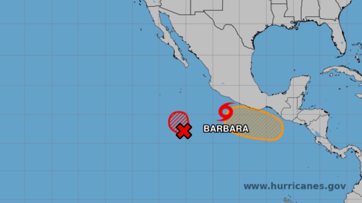 Barbara Off Ramp Tropical Storm Barbara forms off coast of southwest Mexico – NBC10 ...