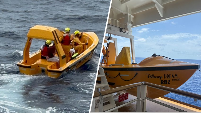 A young girl and her father were rescued after going overboard from a Disney cruise, according to passengers who spoke to NBC News.