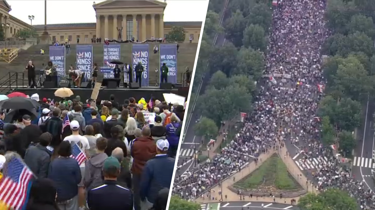 A "No Kings" rally against President Donald Trump's administration is underway in Philadelphia on Saturday. Follow along for live updates.