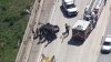Car flips on I-95, causes traffic delays in Northeast Philly