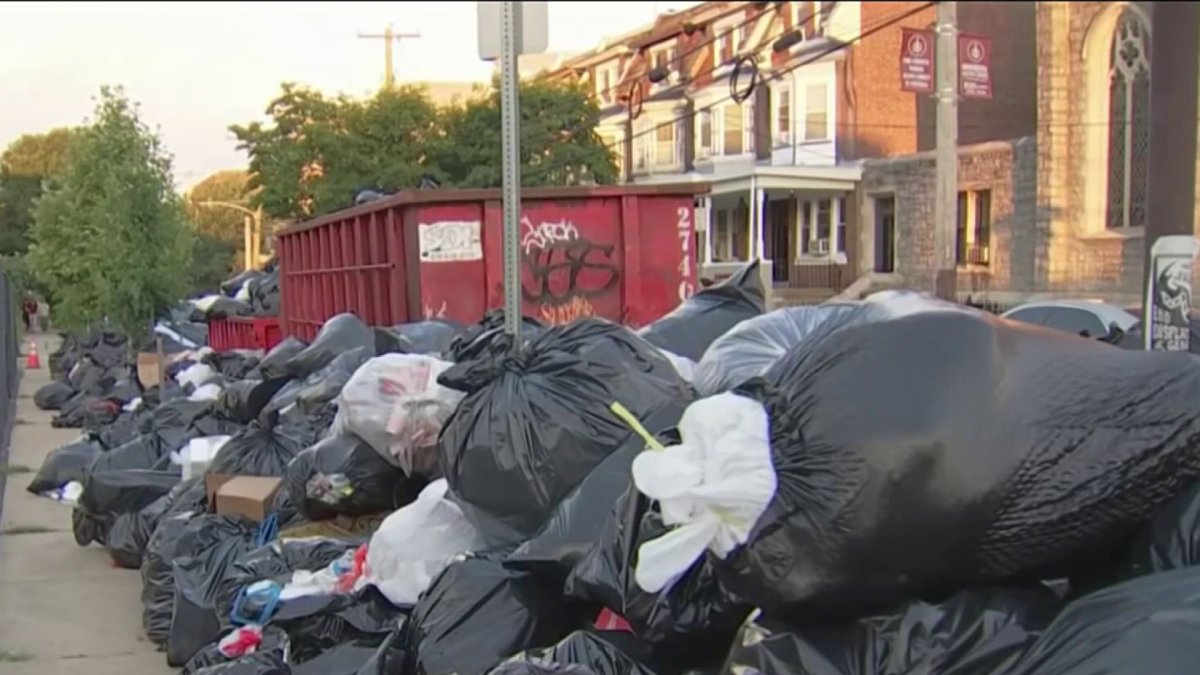 Trash In Philly Non-union workers working to maintain trash collection sites in Philly ...