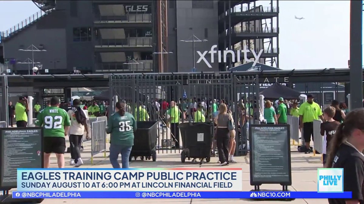 Get your tickets to the Eagles public training camp practice – NBC10