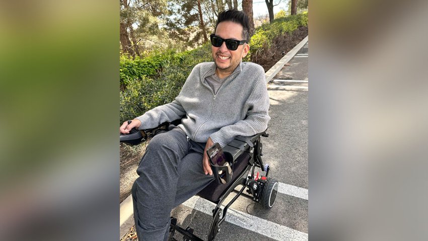 Two years after his diagnosis, Darin Nakakihara is nearly always in a wheelchair.