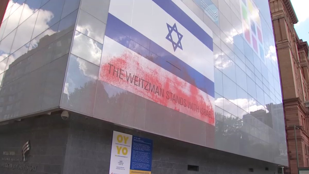 Israeli Flag Vandalized at Philadelphia Jewish History Museum | NBC10 Israeli Flag Vandalized at Philadelphia Jewish History Museum | NBC10