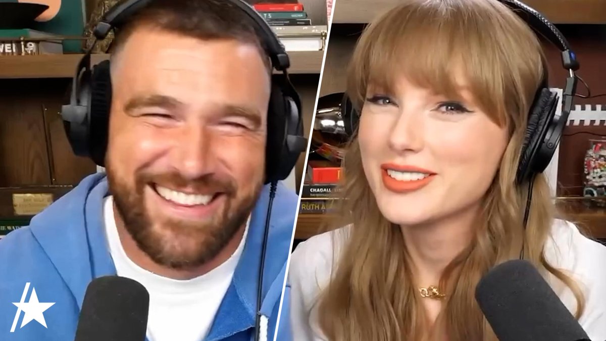 Watch Taylor Swift joke with Travis Kelce about being on ‘male sports fans' screens'