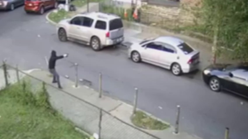 Police are hoping the public can help identify this gunman who fired a handgun 10 times at a woman after chasing her along Roosevelt Boulevard in the city's Olney neighborhood on Monday, Sept. 15, 2025.