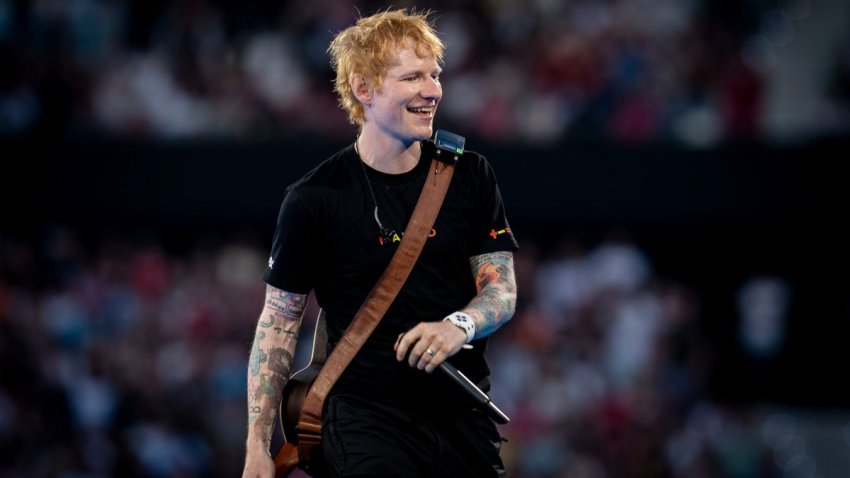 MADRID, SPAIN – MAY 30: Singer Ed Sheeran during his concert at the Riyadh Air Metropolitano on May 30, 2025, in Madrid, Spain. Ed Sheeran has sold out his two concerts in Madrid, today, May 30, and tomorrow, May 31, bringing together 140,000 people and breaking records at the Metropolitano Stadium. These shows inaugurate his Mathematics Tour 2025, which will tour 13 European countries this summer. In Madrid, he will review his greatest hits and has performed live tracks from his upcoming album ‘Play’, which will be released in September. After successful tours in the United States, Asia and the Middle East, he is embarking on a new musical stage. (Photo By A. Perez Meca/Europa Press via Getty Images)