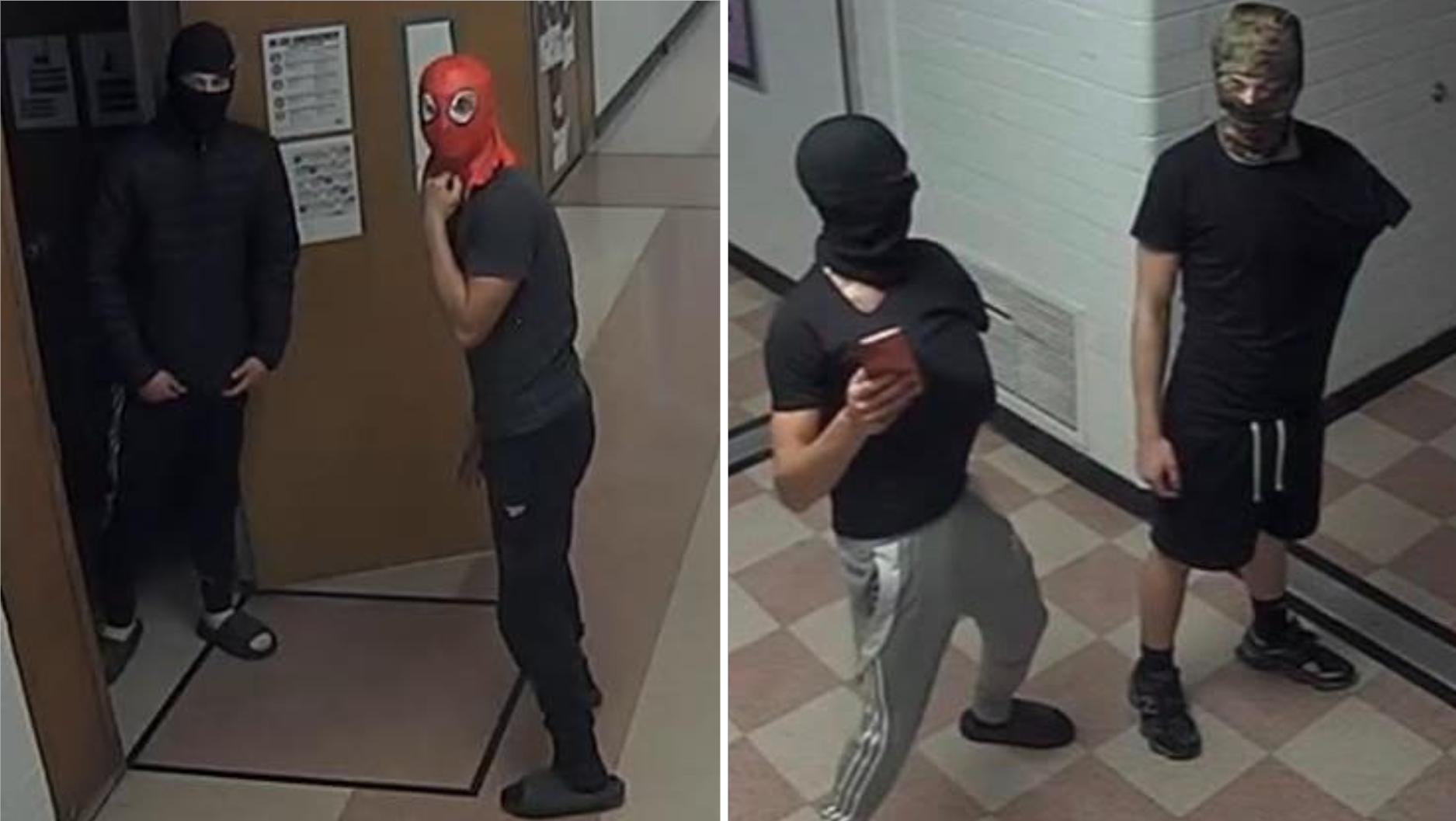 Suspects in Spiderman mask, ski mask wanted for burglaries at Bucks Co. school