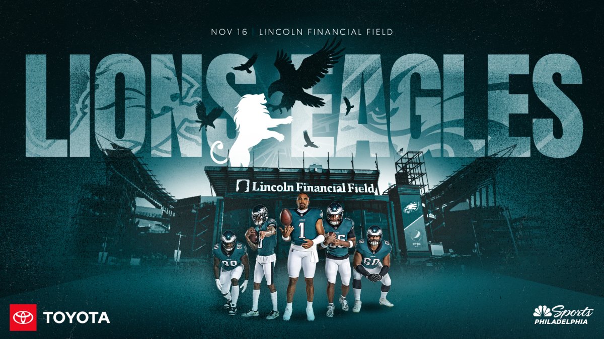 Follow along for live updates as the Eagles host the Lions in an NFC showdown on Sunday Night Football.